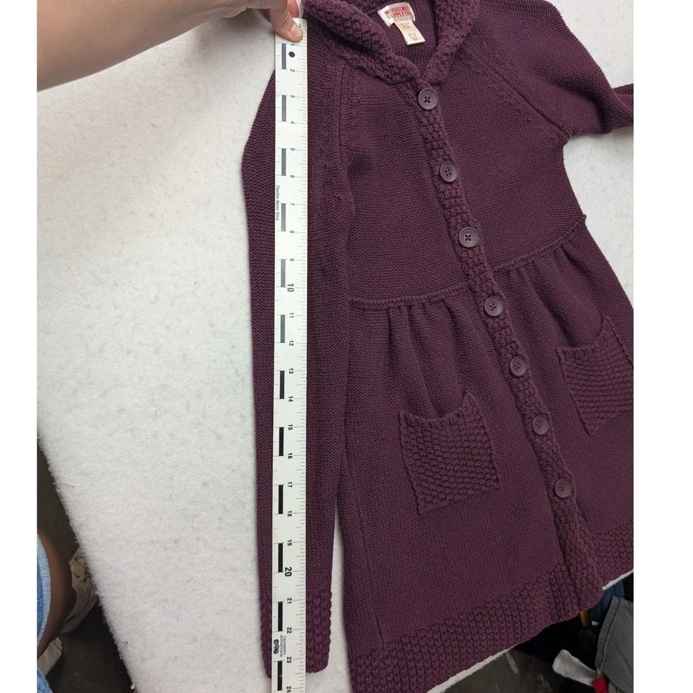 Mossimo Supply Co Cardigan Sweater Girls M 7/8 Shawl Collar Babydoll Button